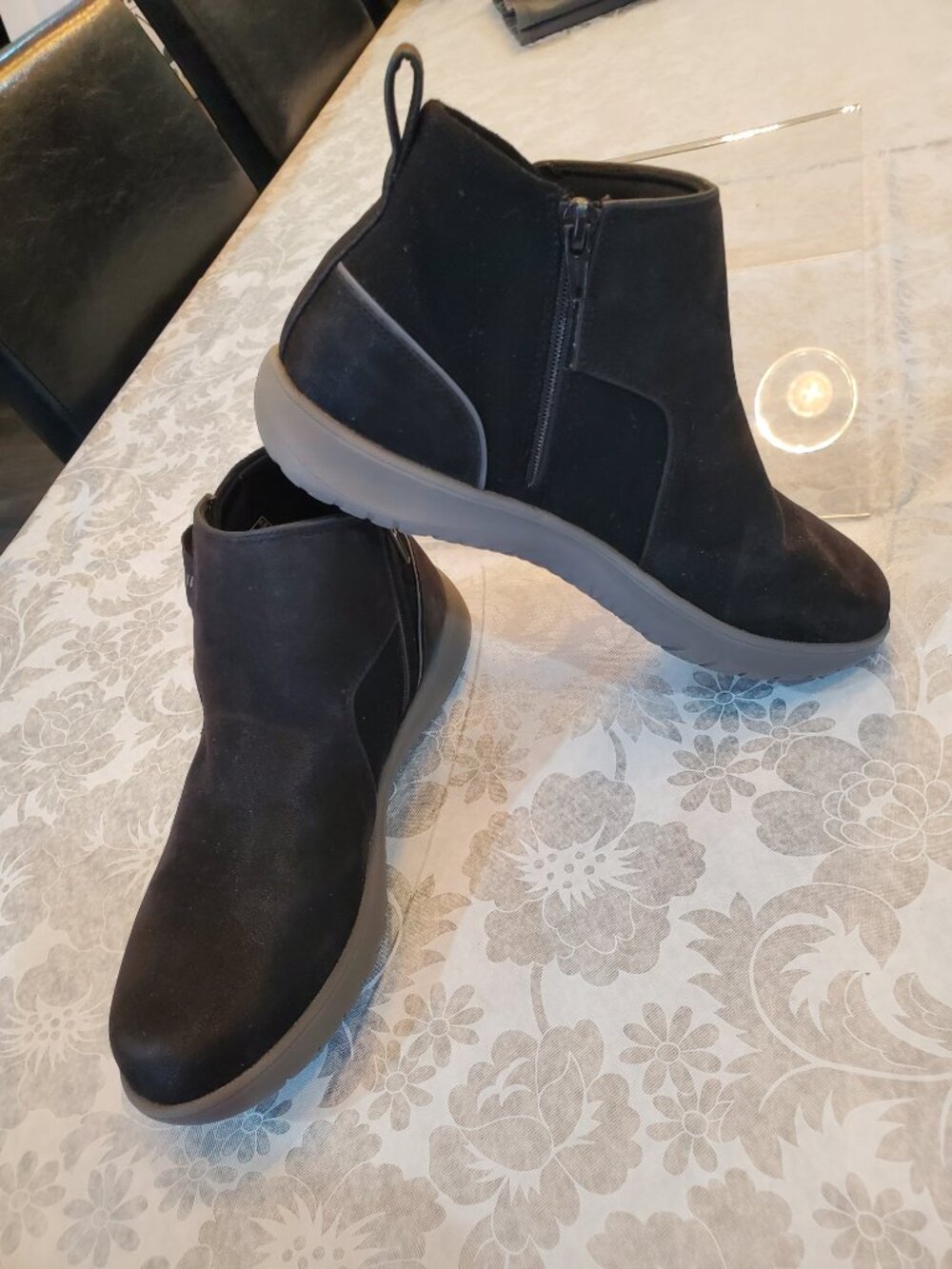 Clarks Cloudsteppers Adella Cove Black Comfort Ankle Slip On Boots SIZE 7 M
